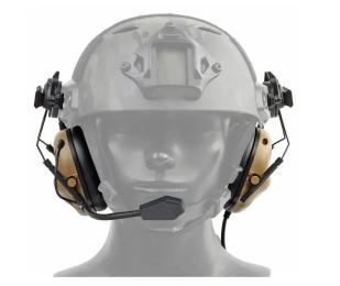 Захисні навушники Military Active Helmet Headset Coyote на шолом