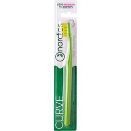 Зубна щітка Nordics 6580 Expert Curve Medium Green Yellow (3800501908471)