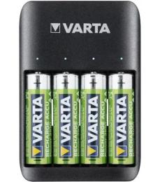 Зарядний пристрій для акумуляторів AA, AAA Varta Value USB Quattro Charger + 4xAA 2100mAh Black (57652)