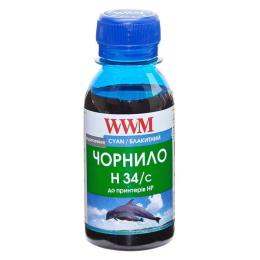 Чорнило для принтера WWM HP № 22/134/136 100г Cyan (H34/C-2)
