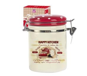 Ємність для сипучих продуктів S&amp;T Happy Kitchen 631-11 d-10 см, h-16 см, 900 мл