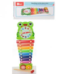 Іграшковий музичний інструмент METR+ Ксилофон MD 2170 Жаба деревяний