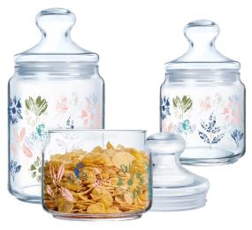 Ємність для сипучих продуктів LUMINARC CLUB FLERISH X1079 набір 3 шт: 0,5 л, 0,75 л, 1 л