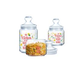 Ємність для сипучих продуктів LUMINARC CLUB HEART OF HOME X1074 набір 3 шт: 0,5 л, 0,75 л, 1 л