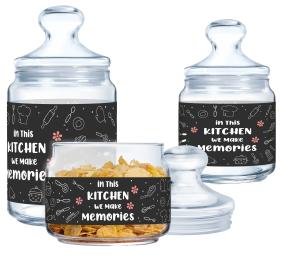 Ємність для сипучих продуктів LUMINARC CLUB KITCHEN MEMORIES X1073 набір 3 шт: 0,5 л, 0,75 л, 1 л