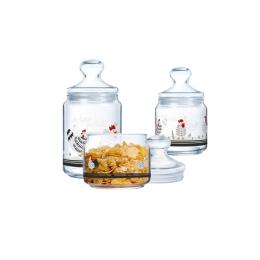Ємність для сипучих продуктів LUMINARC CLUB MY ROOST MY RULE X1075 набір 3 шт: 0,5 л, 0,75 л, 1 л