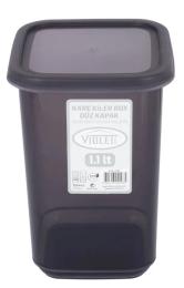 Ємність для сипучих продуктів Violet House 298 Black пластик, 1,1 л