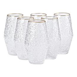 Набір стаканів YiWu Stunning фактурних 600 мл, 6 штук Clear (HP-16-2)