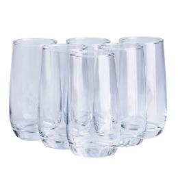 Набір стаканів YiWu високих 360 мл, 6 штук Clear (HP557)