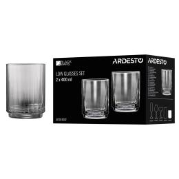 Набір стаканів Ardesto Black Mars Alcor 400мл, 2шт Gray (AR2640GF)