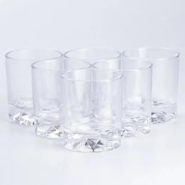 Набір стаканів YiWu для віскі із товстого скла 250 мл, 6 штук Clear (HP556)