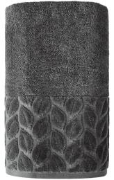Рушник SOHO Leaves Dark Gray 100% бавовна, 70x140 см