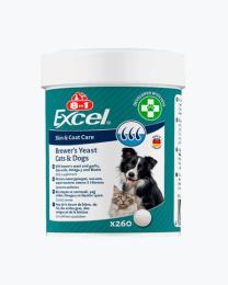Вітаміни 8in1 Excel Brewers Yeast для собак та котів пивні дріжджі з часником для шкіри та шерсті 260 шт (661819)