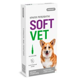 Краплі Provet SOFTVET для собак середніх порід репелентні 4 піпетки по 1 мл (PR244119)