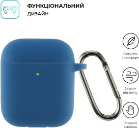 Чохол для навушників ArmorStandart Ultrathin Silicone Case With Hook Apple AirPods 2 ARM59683 Lake Blue