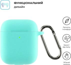 Чохол для навушників ArmorStandart Ultrathin Silicone Case With Hook Apple AirPods 2 ARM59686 Mint