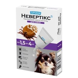 Краплі для тварин Superium Nevertix Протикліщові для собак від 1.5 до 4 кг (9136)