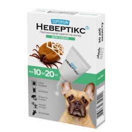 Краплі для тварин Superium Nevertix Протикліщові для собак від 10 до 20 кг (9138)