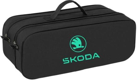 Автомобільний органайзер Poputchik Skoda NEW LOGO (03-146-2Д) Black в багажник