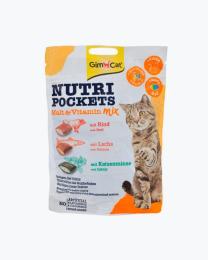 Вітамінні ласощі GimCat Nutri Pockets для котів для зміцнення імунітету мультивітамін мікс 150 г (G-419251/400693/419169)