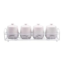 Набір ємностей для спецій Maestro MR-20002-04CS White