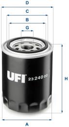 Масляний фільтр UFI 23.240.00