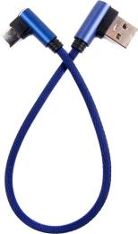 Дата-кабель DENGOS NTK-TC-UG-SHRT-SET-BLUE 0.25m USB(тато) - USB Type C(тато) Blue