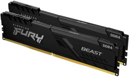 Оперативна память Kingston FURY 16GB (2x8GB) DDR4 3600 MHz Beast Black (KF436C17BBK2/16)