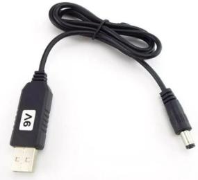 Кабель живлення для роутера Infinity USB (тато)  -  DC (тато) 5.5x2.1 9V 1m Black