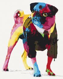 Картина за номерами Art Craft 40х50 см 11631-AC-RY Джентельмен мопс