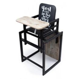 Стільчик для годування Bambi 2 в 1 дуб клондайк Graphite