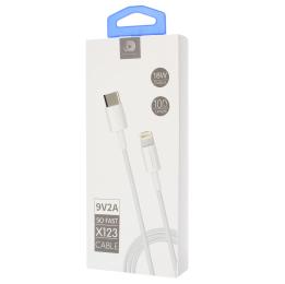 Дата-кабель WUW GX4977709724 USB Type C(тато) - Lightning(тато) White