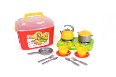 Іграшковий набір посуду Технок 5934TXK у валізці, 14 елементів