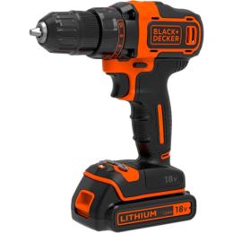 Дриль Black+Decker BDCDD186KB Black Orange акумуляторний