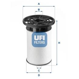Паливний фільтр UFI 26.076.00