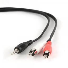 Аудіо-кабель Cablexpert CCA-458 mini-jack 3.5(тато)2хRCA(тато), 0,2m Black