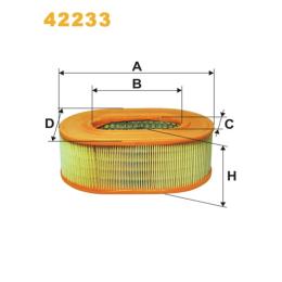 Фільтр повітряний WIX Filters Ammann DTV, Haulotte HA, Maco-Meudon Comp. MS, MV (42233)