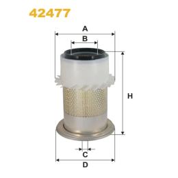Фільтр повітряний WIX Filters JCB Equipment (Outer used w/42478) (42477)