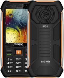 Кнопковий телефон Sigma mobile X-style 323 RAIN Black Orange (Уцінений)