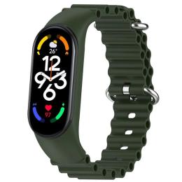 Ремінець для фітнес-браслету EpiK Ocean Band для Xiaomi Mi Band 3/4/5/6/7 Dark Olive