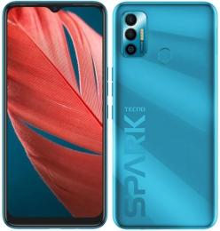 Смартфон Tecno Spark 7 KF6n 4/64GB NFC Morpheus Blue Dual SIM Чудовий стан (Вживаний)
