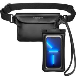 Набір водонепроникна захисна сумка та чохол для телефону Spigen A621 Black (AMP04533)