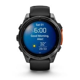 Смарт-годинник Garmin Fenix 8 47mm AMOLED Slate Gray with Black Silicone Band (010-02904-00) (Уцінений)