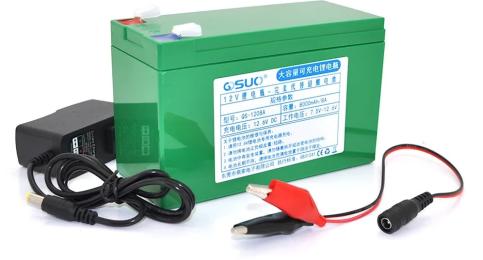 Акумулятор для ДБЖ QiSuo 12 V 8 A V / 1 літієва з елементами Li-ion 18650 + зарядний пристрій 12.6