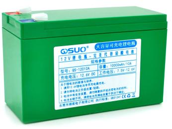 Акумулятор для ДБЖ QiSuo 12 V 10 A (QS-12010A) літієва з елементами Li-ion 18650