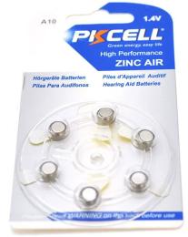 Батарейка Pkcell ZA10 6 шт, 1,4 В, повітряно-цинкова