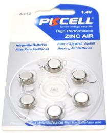 Батарейка Pkcell ZA13 6 шт, 1,4 В, повітряно-цинкова
