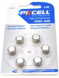 Батарейка Pkcell ZA312 6 шт, 1,4 В, повітряно-цинкова