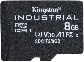 Карта памяті Kingston Industrial SDCIT2/8GBSP 8GB microSDHC Class 10 UHS-I V30 A1