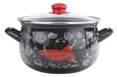 Каструля GUSTO Перчинка GT-T-118-P Black 3.1 л